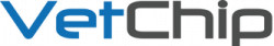 Logo for VetChip: Smart animal health monitoring. Series A funding $5m -$10m