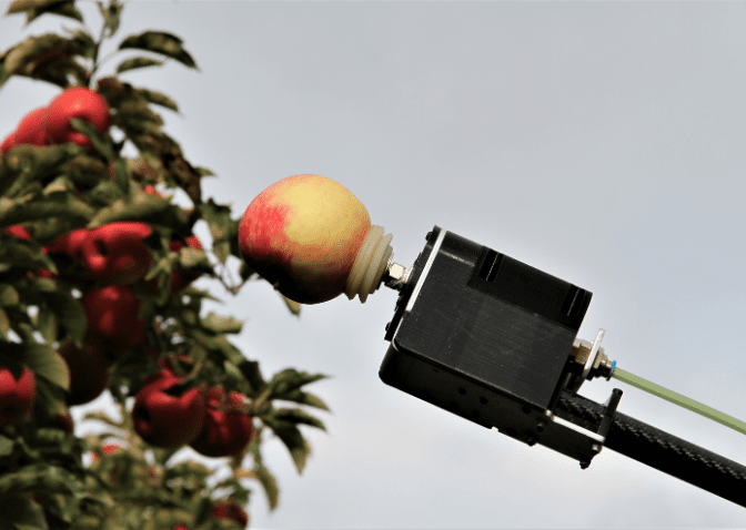 Ripe Robotics Robot picking an apple